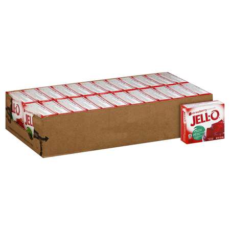 JELL-O Jell-O Instant Powdered Strawberry Gelatin Dessert 3 oz., PK24 00043000200711